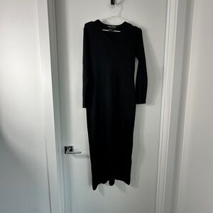 Nina Leonard Classic Black Long Sleeve Dress